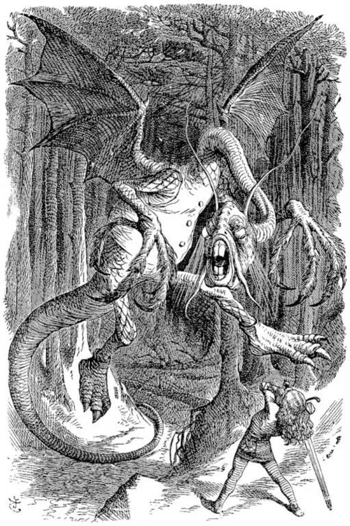 Ilustración de Jabberwocky, por John Tenniel.