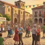 Esto es lo que pasa cuando le pides a Gemini que elabore un cartel para ilustrar un evento sobre las fiestas de pueblo.