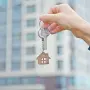 Concept of  home ownership. Real estate and property. Agent of rent