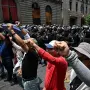 Manifestación de integrantes de la CNTE en el Centro de la Ciudad de México.